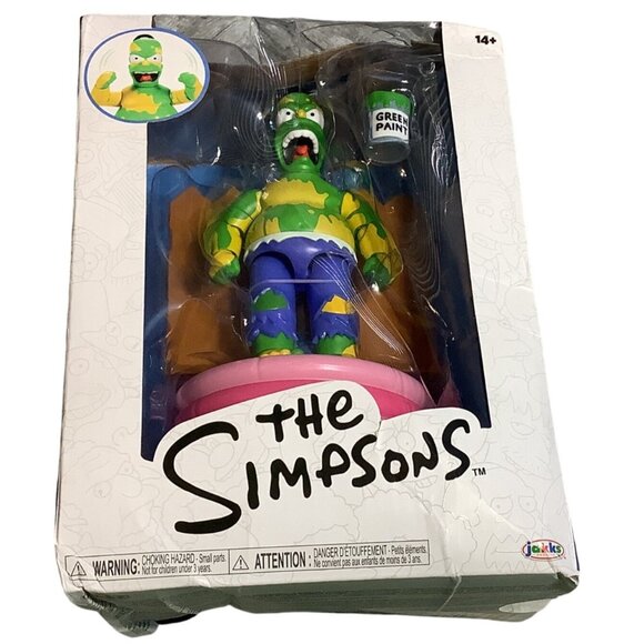 The Simpsons Furious Homer Action Figure Green Paint Variant Collectible 5" - Picture 3 of 6